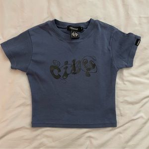 citybreeze blue crop tee